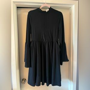 Jersey Mock neck skater dress